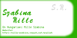 szabina mille business card